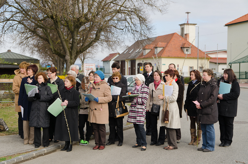 Palmsonntag 2012 Kirchenchor Lanzenkirchen singt zur Palmsegnung - Foto: Josef Strassner